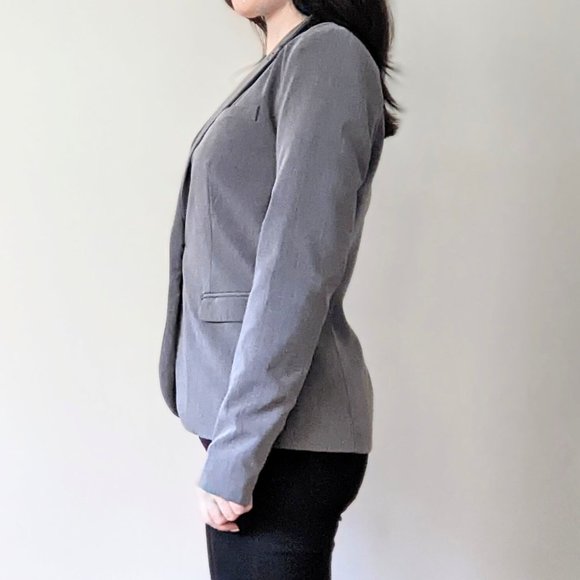 Metaphor Gray Blazer, Single Button, Size 4 - Picture 10 of 14